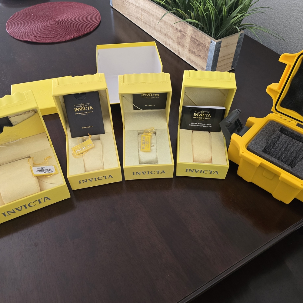 Invicta Yellow Watch Boxes
